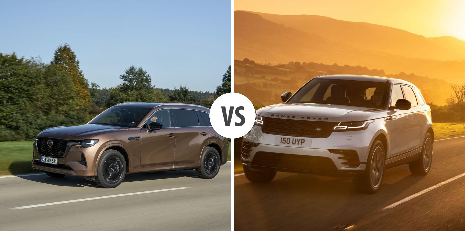 Mazda CX-80 vs Land Rover Range Rover Velar sammenligning - forskelle ...